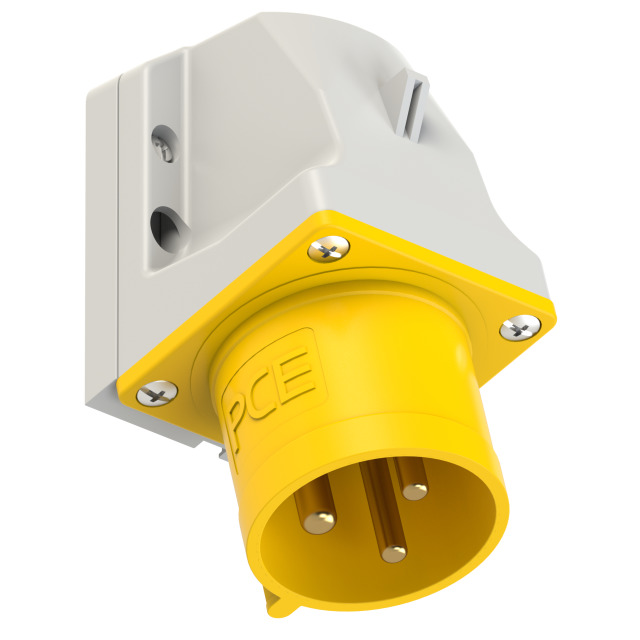 Yellow Ip44 32a 110v 3p Cee Industrial Socket 223-4 Pce 
