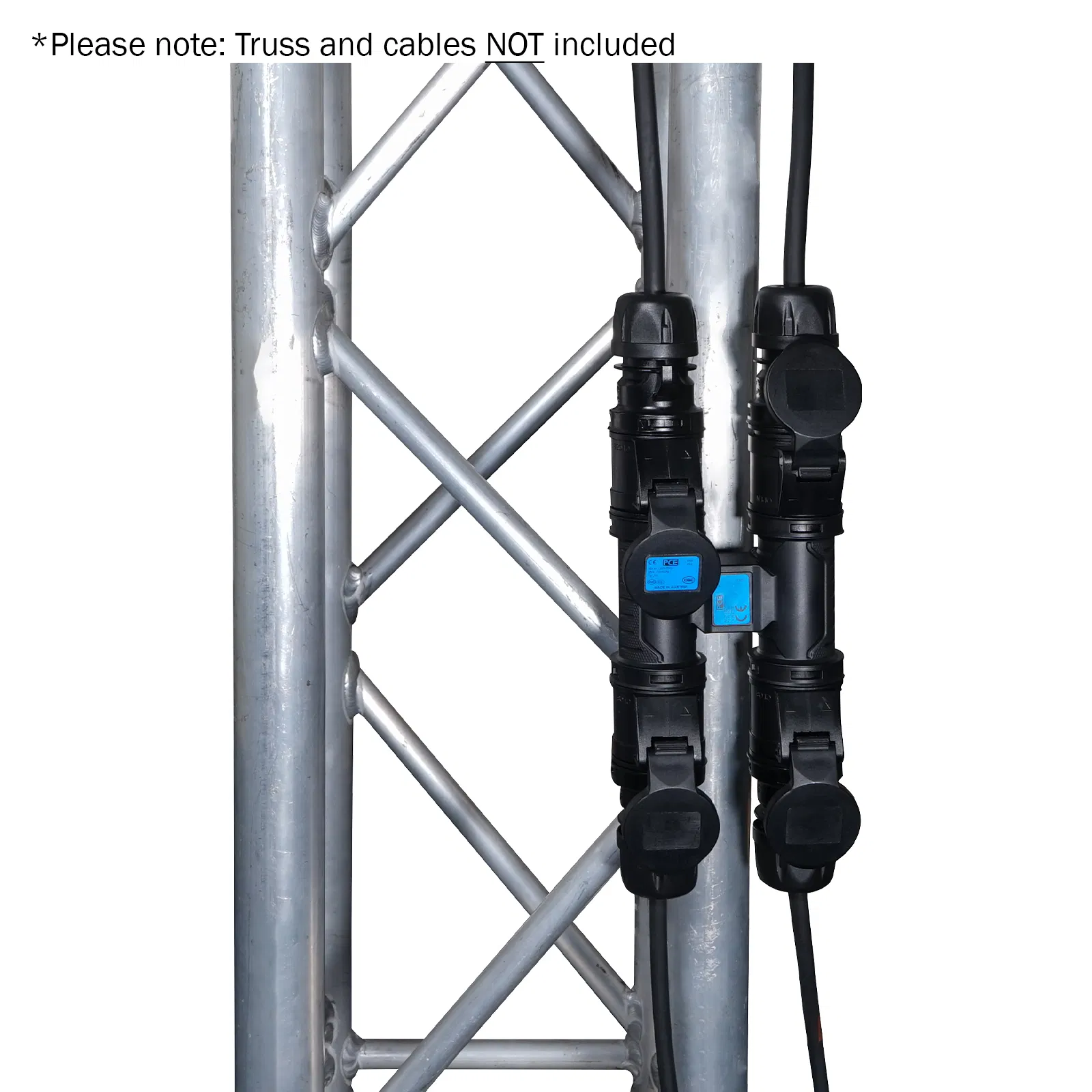 PCE Midnight Series H-Connect 16A 2P+E 230V Plug to 3 x 16A 2P+E 230V Sockets IP44 94327000