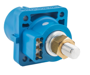 PowerSyntax Panel Source 750A Chain Pilot Neutral Blue with Microswitch for Auxiliary Circuit