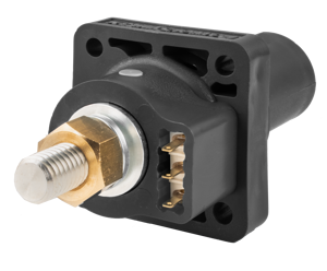 PowerSyntax Panel Drain 480A Chain Pilot L2-Black with Microswitch for Auxiliary Circuit