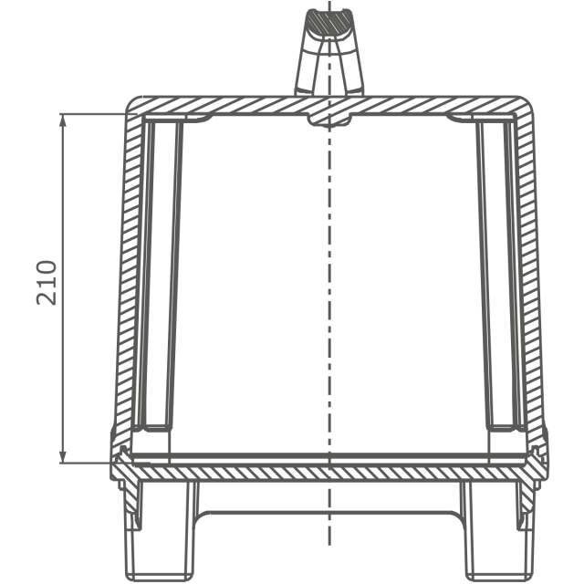 PowerBox Empty box “NEW MAXI TURTLE” 12 Module Solid Rubber