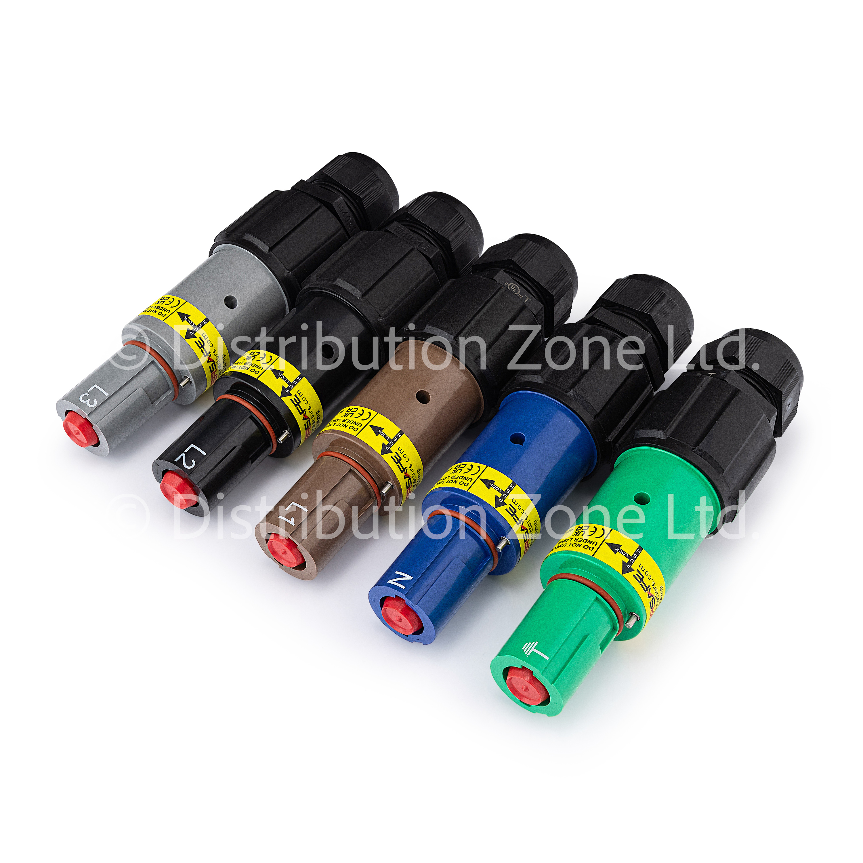 Powersafe Powerlock Full Set of 5 x 800A Line Drain Connectors 300mm2 M50