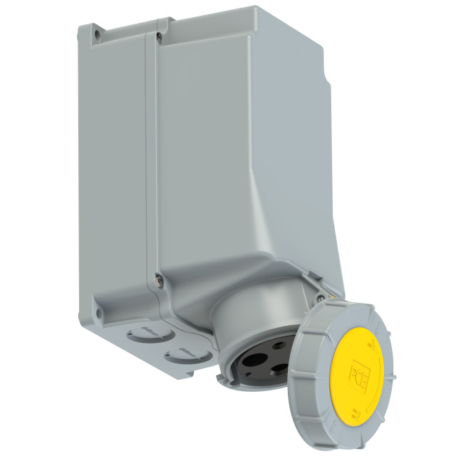 PCE Wall Mount Socket 125A 2P+E 110V IP67 1435-4