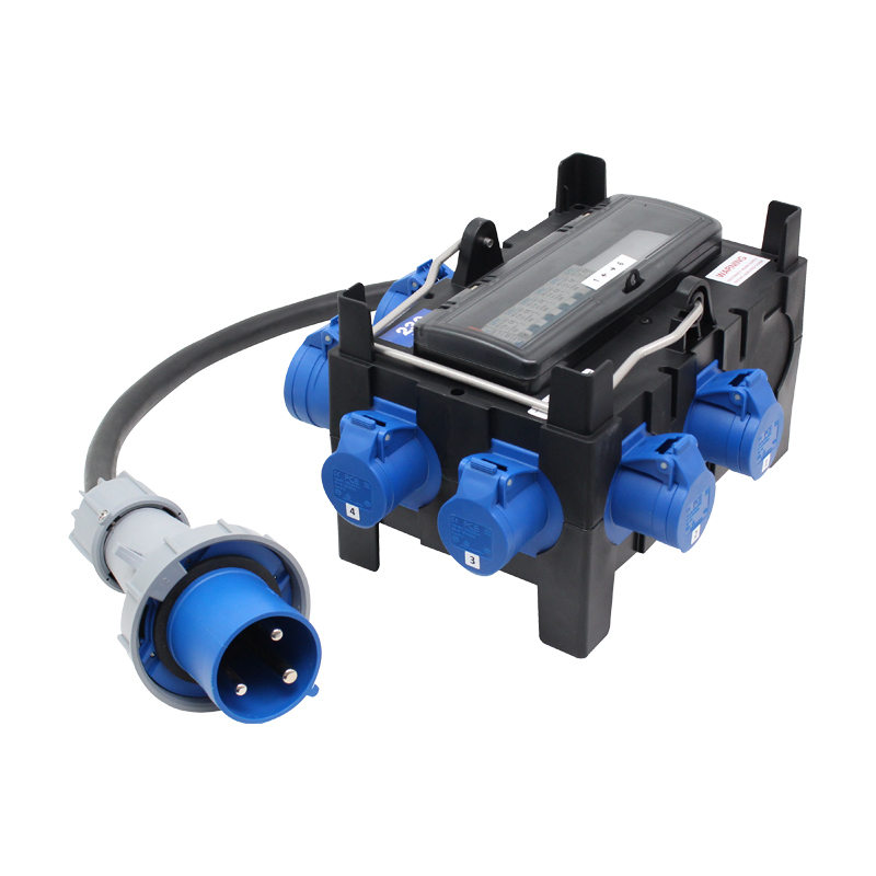 PCE ISCHL Distro 63A 1pH+N+E 230V to 2 x 32A  + 4 x 16A 1pH+N+E 230V RCD + MCBs