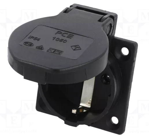 PCE Panel Mount Socket Schuko DIN 49440  (German /  Austrian Standard ) 16A 1050-0ssw