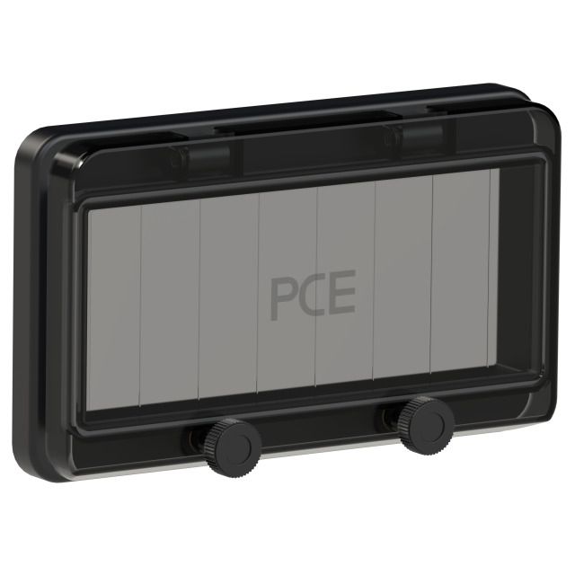 PCE Black Hinged Window Fuse Window 8 Modules IP67 900608s