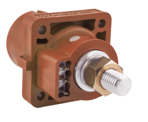 PowerSyntax Panel Drain 750A Chain Pilot L1 Brown with Microswitch for Auxiliary Circuit