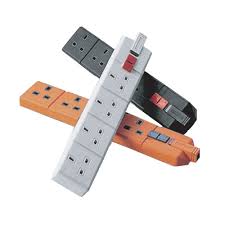 Masterplug Permaplug Orange Heavy Duty 4 Gang 13Amp Rewireable Trailing Socket ELS134O-01