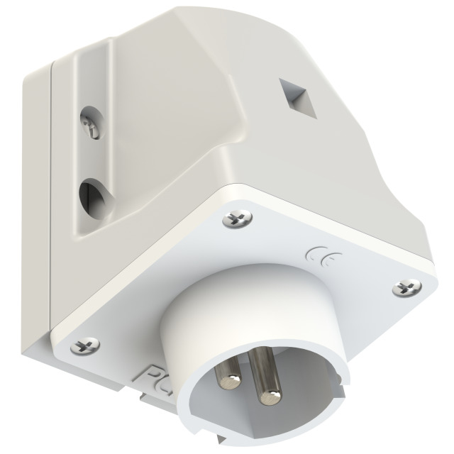 PCE Extra Low Voltage Surface Inlet 16A 2P 24 / 42V IP44 White DC 582-10v