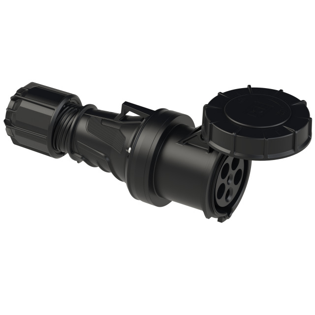 20 Metre H07RN-F 35mm² Rubber Cable with 125A 3P+N+E 400V Plug & Connector IP67 (Midnight Series)