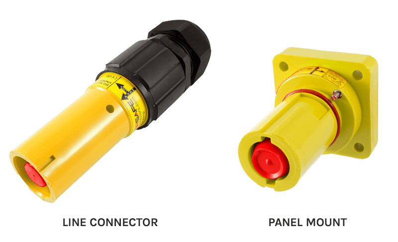 Powersafe Powerlock 800Amp Panel Mount Source Connector Yellow L2 T8 Old UK