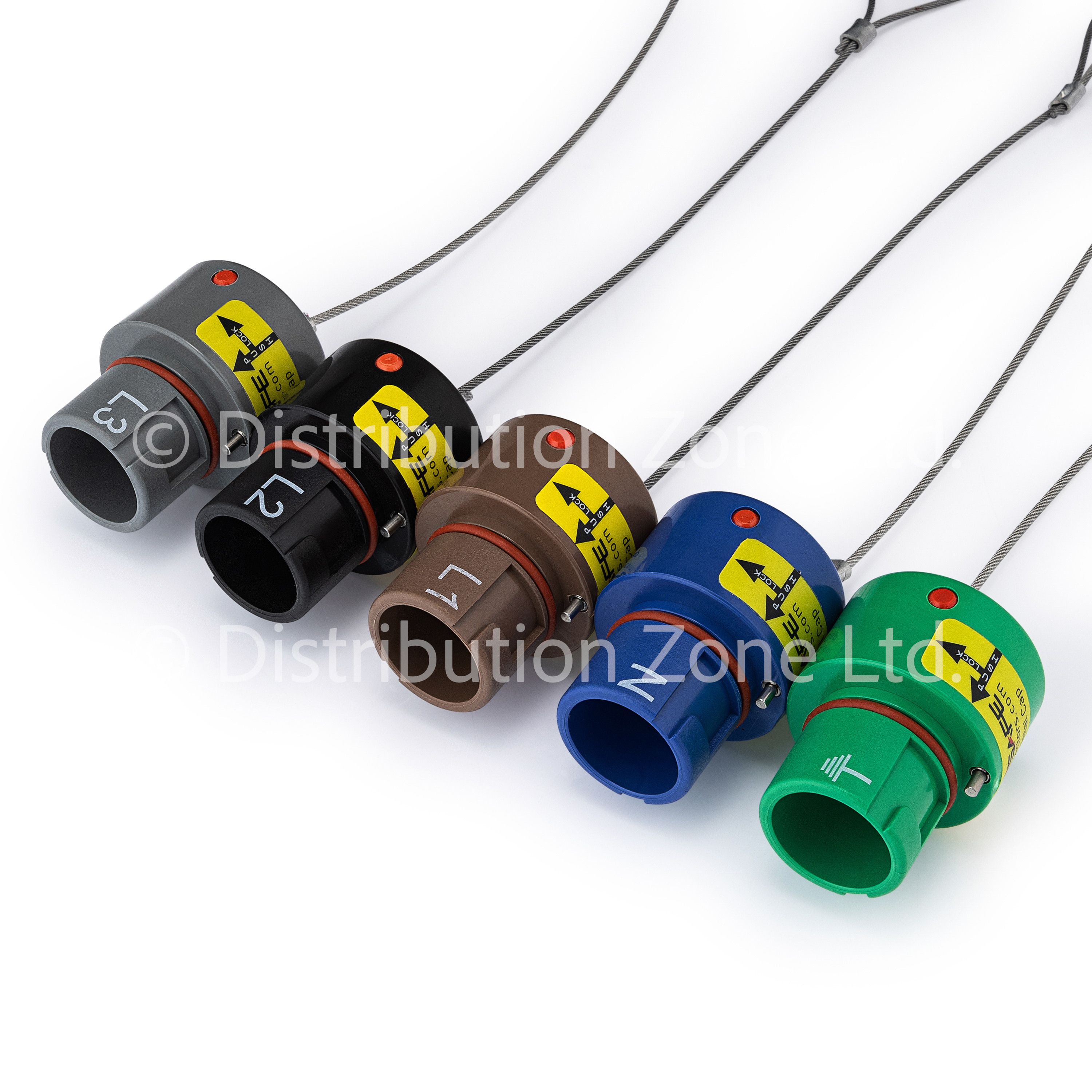 Powersafe Cap Environmental IP67 For Line Source Full Set  EU Colours