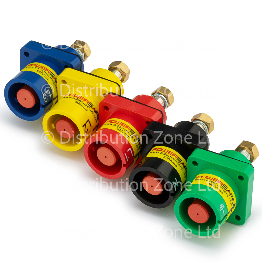 Powersafe Powerlock  Full Set of 5 x 800 Amp Panel Source Connectors T8 (Old UK)