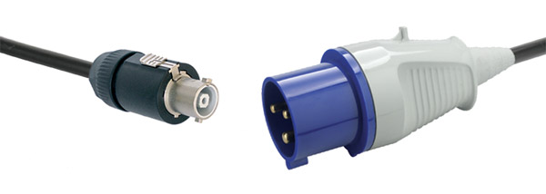32A Comando Plug to Neutrik 32A NAC3FC-HC Powercon Female HO7RN-F  6mm²