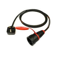 13A 2P+E UK Standard Plug to Solid Rubber German Austrian Standard Socket IP54 2521-sr