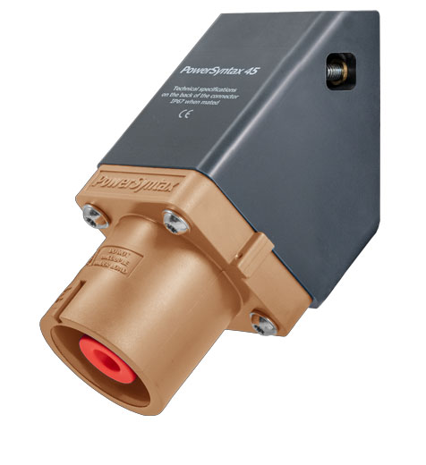 PowerSyntax Chain Pilot Panel Source Angled M12 threaded Hole SPX 45° 480A L1 Brown T5