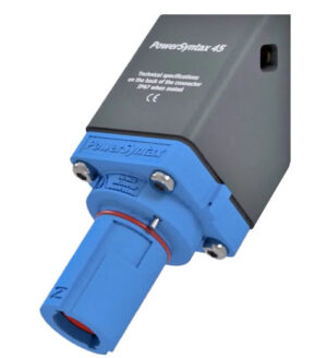 PowerSyntax Basic Panel Drain Angled M12 threaded Hole SPX 45° 480A Neutral Blue T5