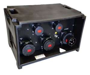 PowerBOX 125A 3pH+N+E 400V To 2 x 63A 3pH+N+E +  2 x 32A 3pH+N+E 400V MCB's RCBO's