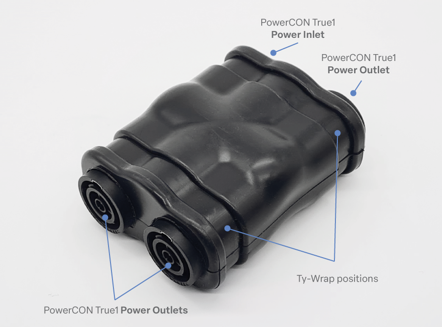 EverGrip® PowerCON TRUE1® Trelco™ Moulded Power Distribution - Tri-Splitter 3 x PowerCON TRUE1 Out