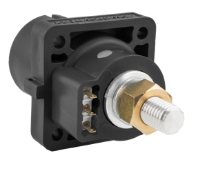 PowerSyntax Panel Drain 750A Chain Pilot L2 Black with Microswitch for Auxiliary Circuit