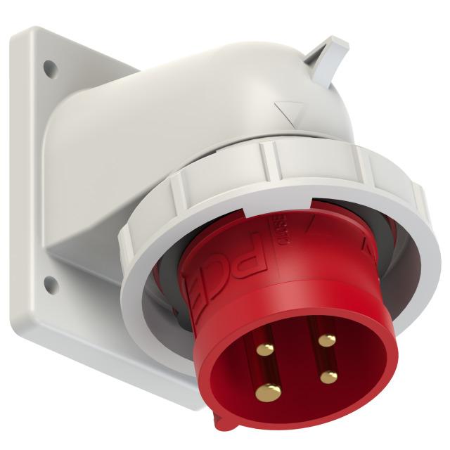 PCE Angled Mount Appliance Inlet 32A 3P+E 400V IP67 777242-6