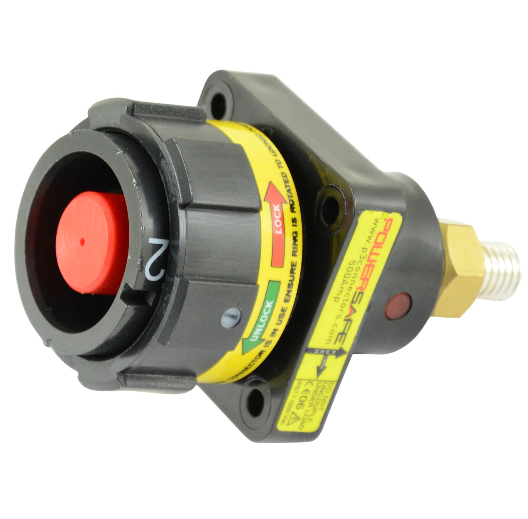 Powersafe Powerlock Rotalock 500Amp Panel Mount Source Connector Grey L3 T5