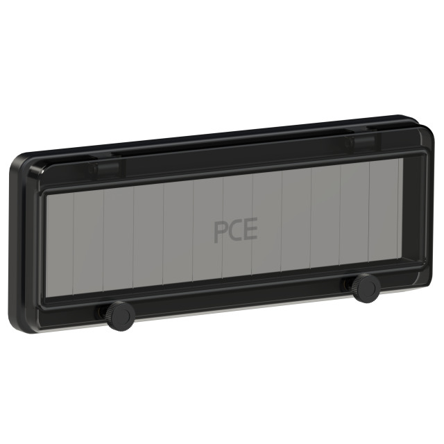 PCE Black Hinged Window Fuse Window 13 Modules IP67 900613s
