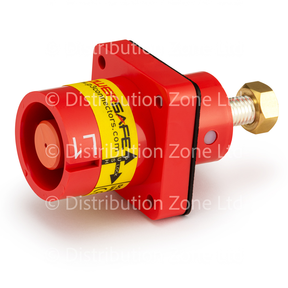 Powersafe Powerlock 500Amp Panel Mount Source Connector Red L1 T5 Old UK + Australia