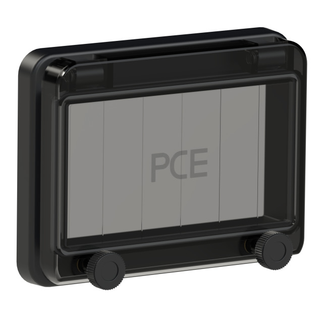 PCE Black Hinged Window Fuse Window 6 Modules IP67 900606s