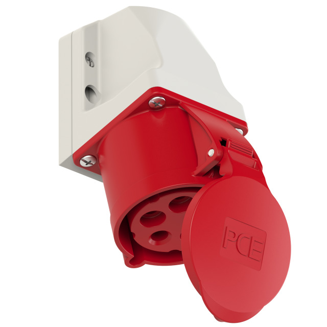PCE Wall Socket 32A 400V 3P+N+E IP44 125-6k