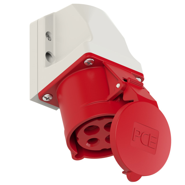 PCE Wall Socket 32A 400V 3P+E IP44 124-6k