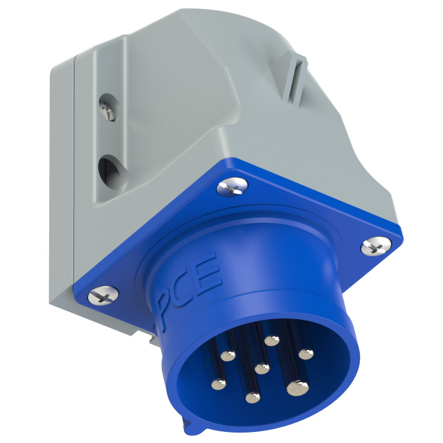 PCE Wall Mount Plug 16Amp 7 Pin 6P+E 230V IP44/54 517-9v