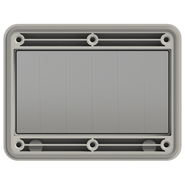 PCE Grey Hinged Window Fuse Window 6 Modules IP67 900606