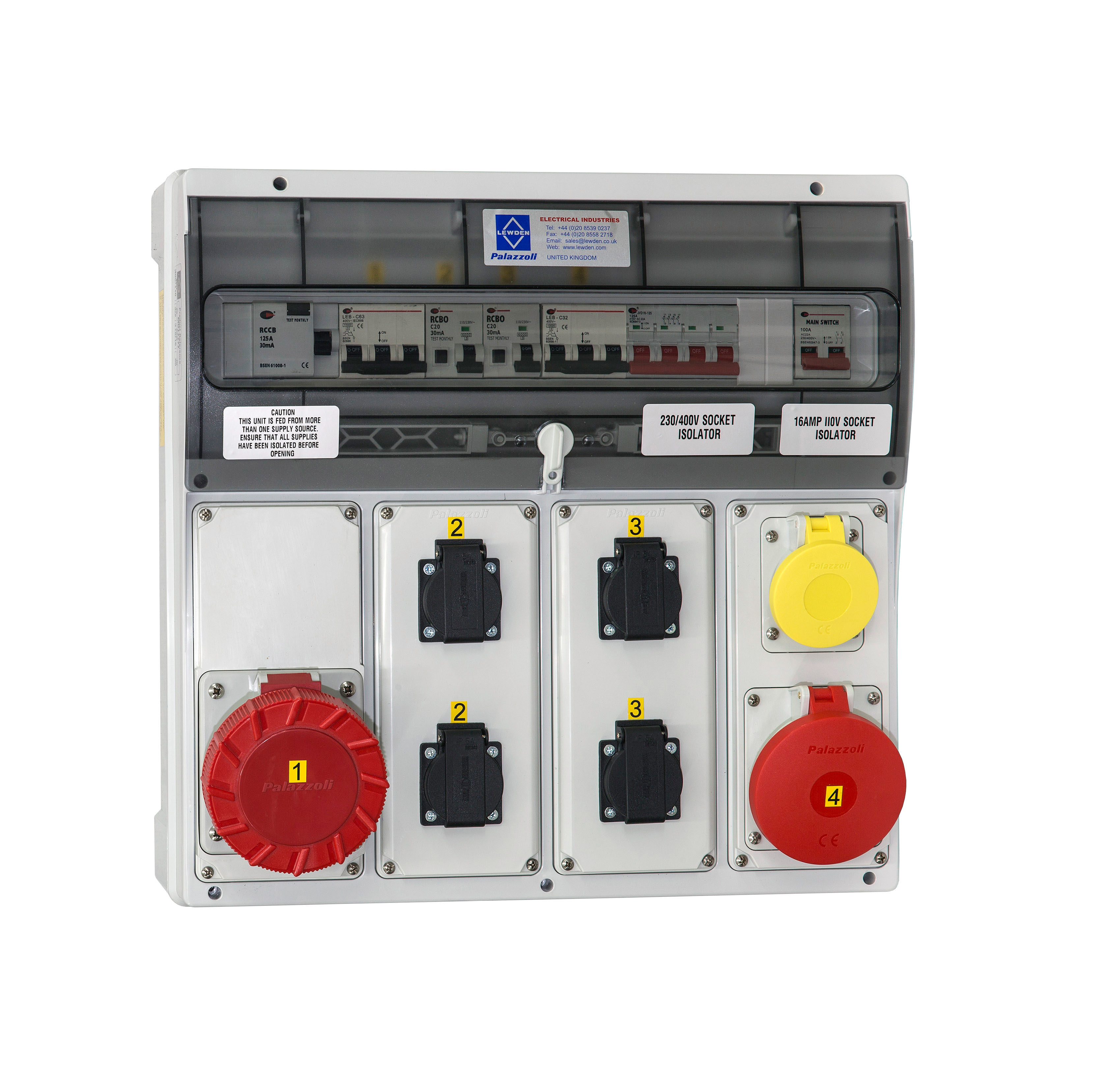 Palazzoli Lewden topTER Wall Mount Distribution Box 3Phase