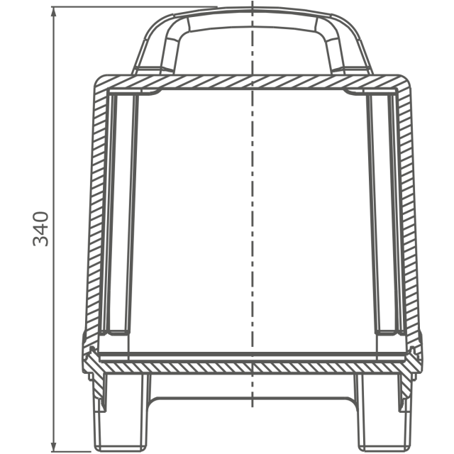 PowerBox Empty box “NEW MAXI TURTLE” 12 Module Solid Rubber