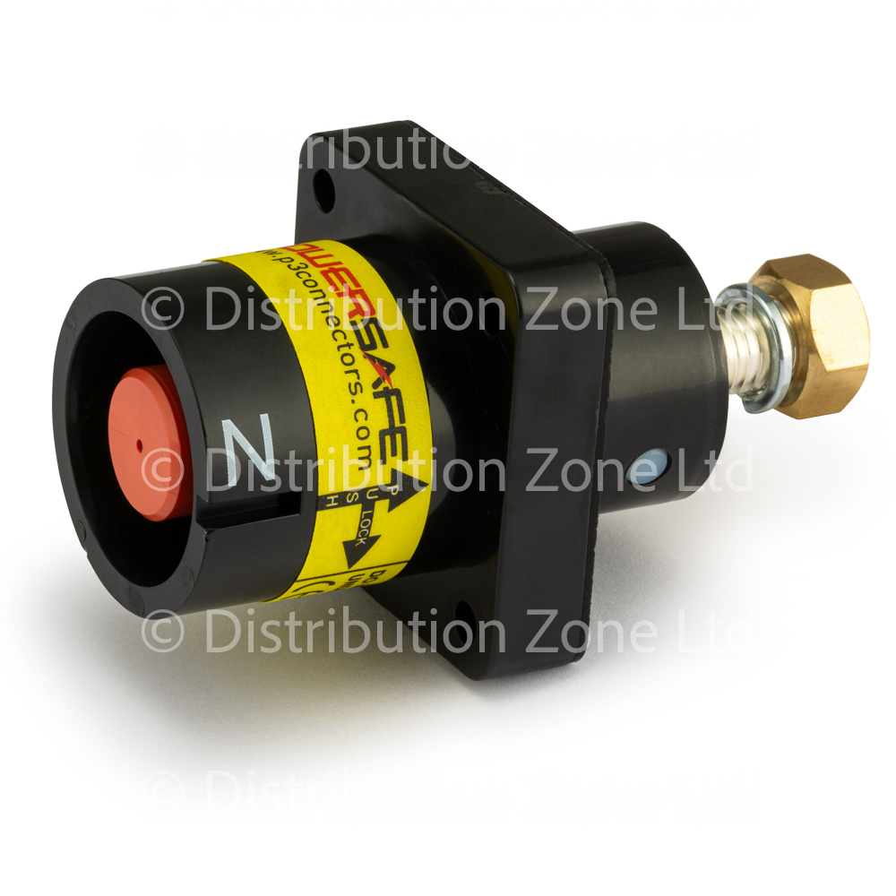 Powersafe Powerlock 500Amp Panel Mount Source Connector Black Neutral T5 Old UK + Australia