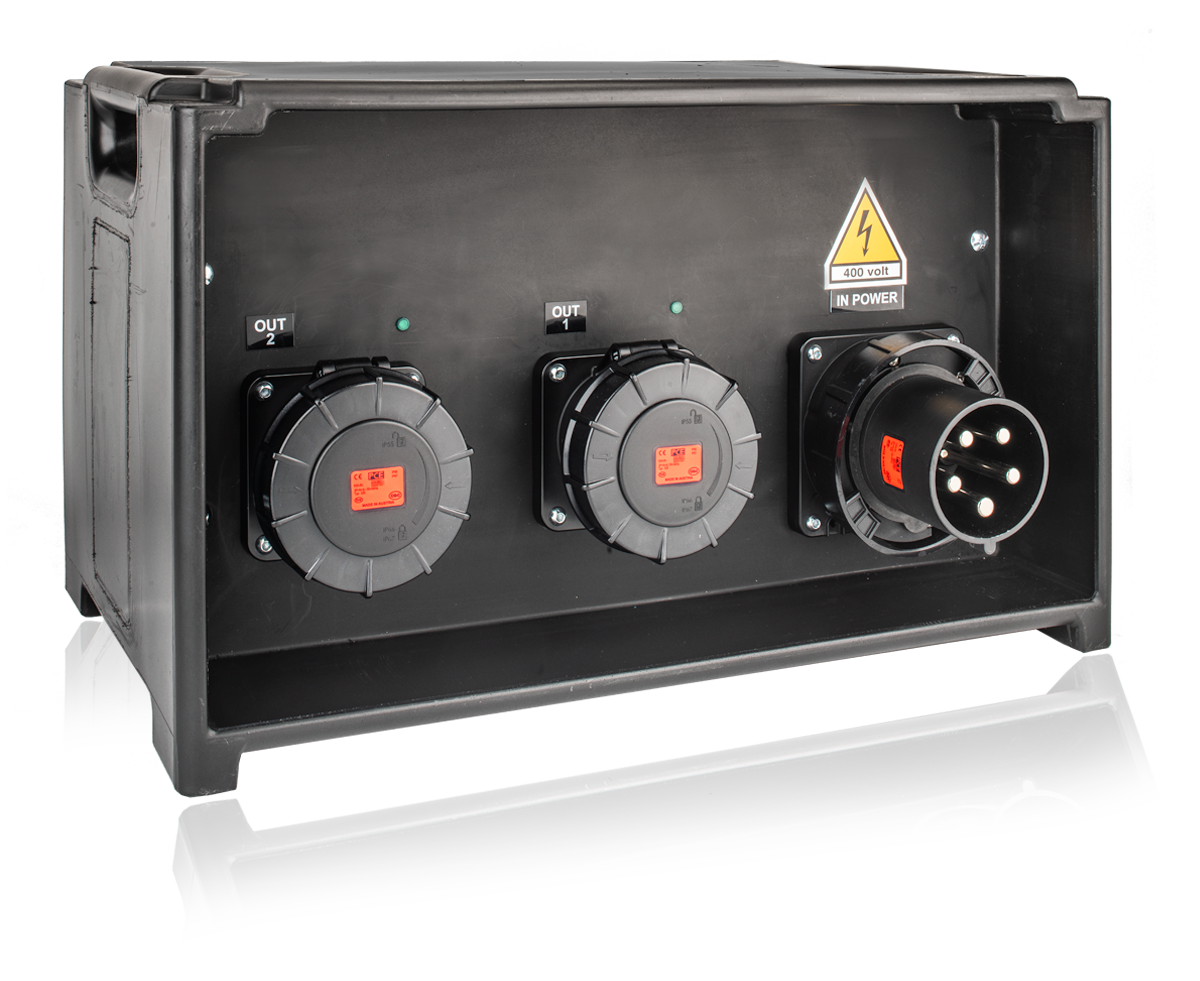PowerBOX 125amp 3PH+N+PE 400 CUBE 6 x 32A 5p 3 x 32A 3p 6h 400V IP67