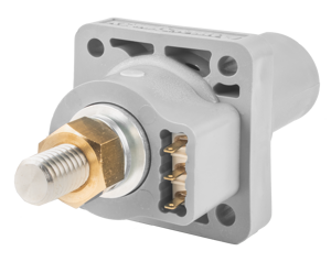 PowerSyntax Panel Drain 480A Chain Pilot L3 Grey with Microswitch for Auxiliary Circuit