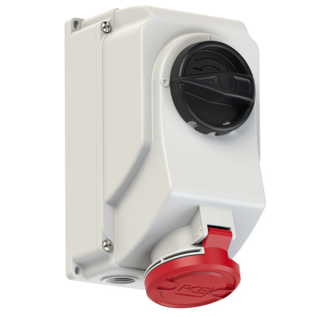 PCE Switched Interlocked Socket 32A 3P+E 400V IP44 7524-6