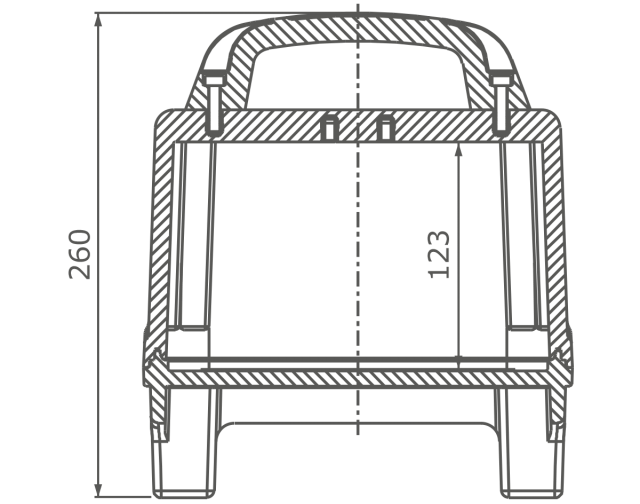 PowerBox Empty box “NEW TURTLE” 10 Module Solid Rubber