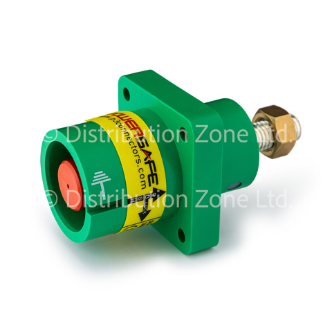 Powersafe Powerlock Panel Mount Source Connector 500A Earth Green T5