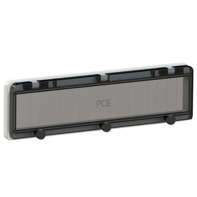 PCE Grey Hinged Window Fuse Window 18 Modules IP67 900618