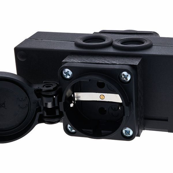 RigPort L1S2T1-MKII PowerCON True 1 to 2 x Schuko Sockets with Lids