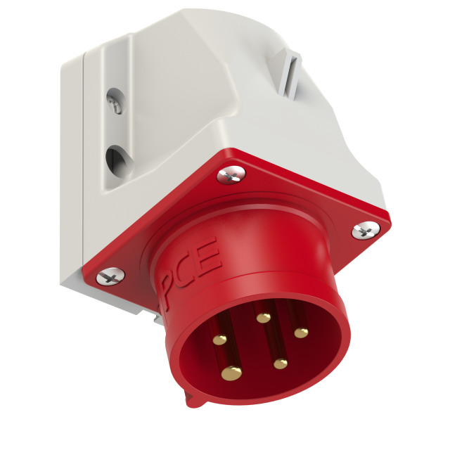 PCE Wall Mount Appliance Inlet 16A 3P+N+E 400V IP44 515-6