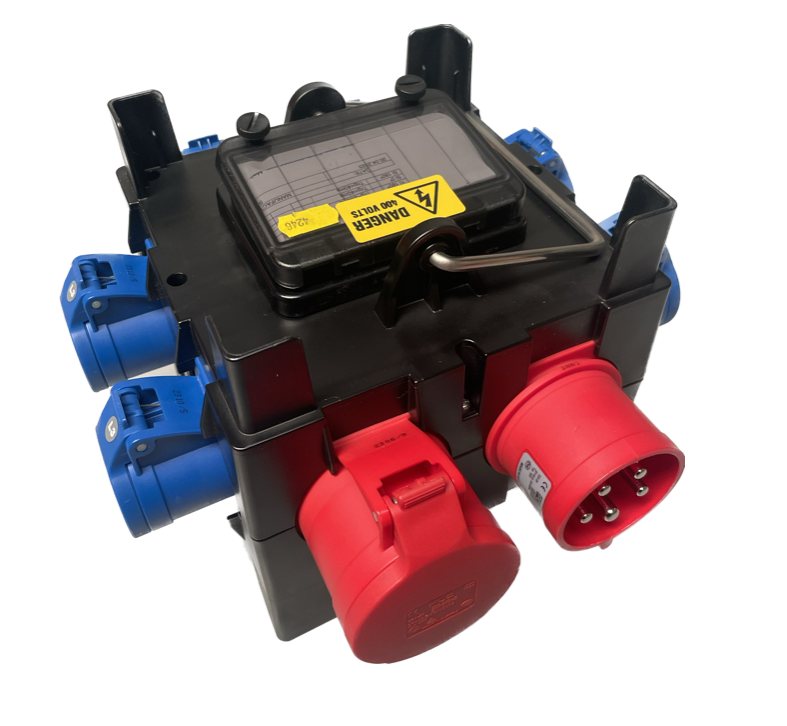 PCE IMST Distro Box 32A 3pH+N+E 400V In/Out 6 x 16A 1pH+N+E 230V 6 x RCBO's 9030184K