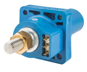 PowerSyntax Panel Drain 480A Chain Pilot Neutral Blue with Microswitch for Auxiliary Circuit