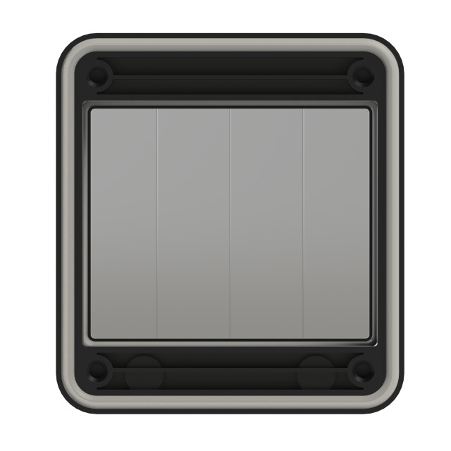 PCE Black Hinged Window Fuse Window 4 Modules IP67 900604s