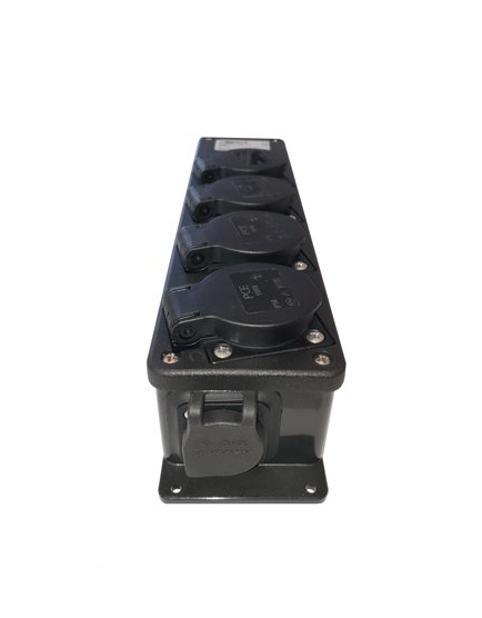 RigPort L1-T1 1 x PowerCon-True1-In 4 x Schuko out PowerCon Loop out