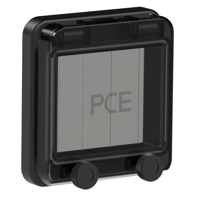 PCE Black Hinged Window Fuse Window 4 Modules IP67 900604s