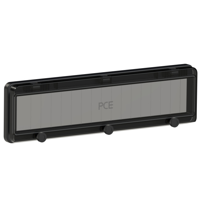 PCE Black Hinged Window Fuse Window 18 Modules IP67 900618s